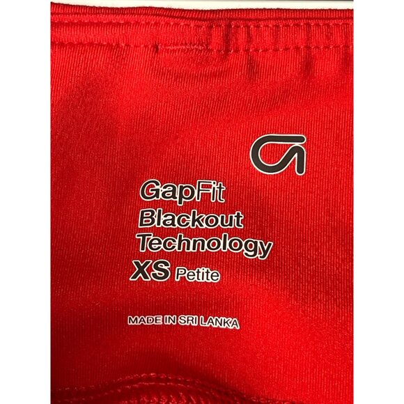 GapFit Blackout Red Cropped Leggings XS Petite Activewear - Picture 11 of 13